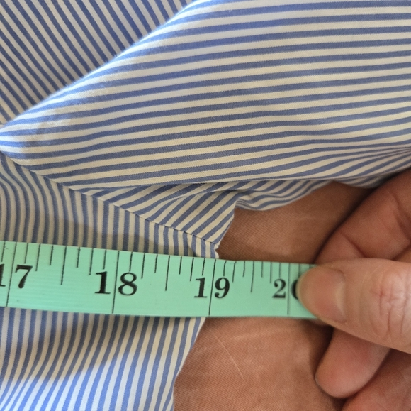 Zara | Blue Striped Women's Top, Size L (Made Small) - Picture 7 of 9